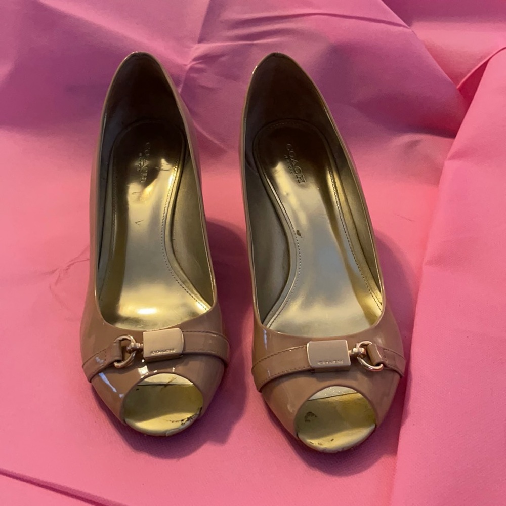 Tan Coach shoes size 10